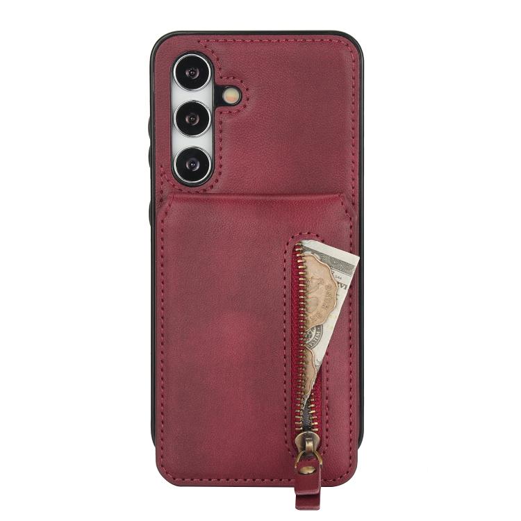 For Samsung Galaxy A35 5G Zipper Wallet Split MagSafe Leather Back Phone Case