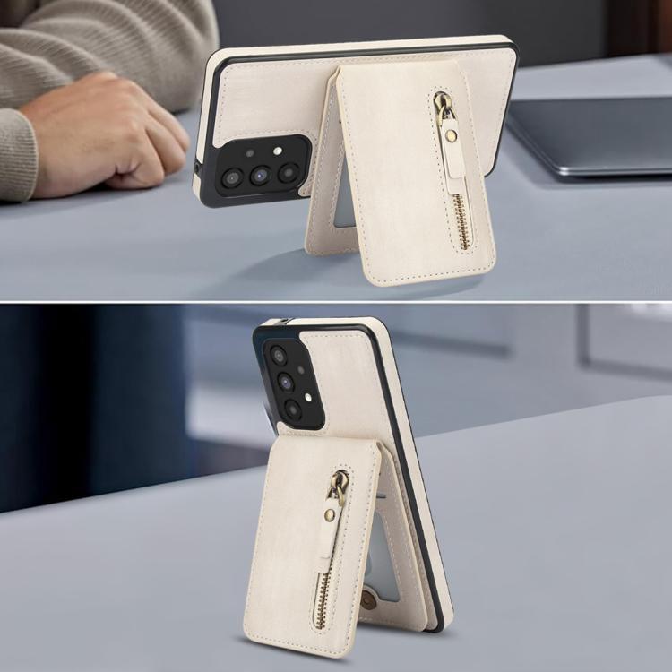 For Samsung Galaxy A53 5G Zipper Wallet Split MagSafe Leather Back Phone Case
