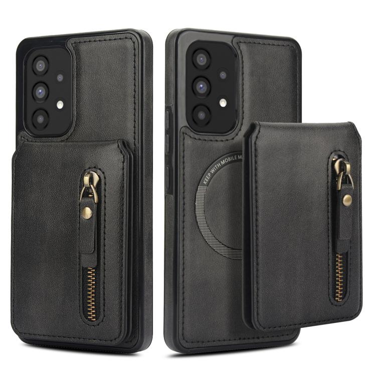 For Samsung Galaxy A53 5G Zipper Wallet Split MagSafe Leather Back Phone Case
