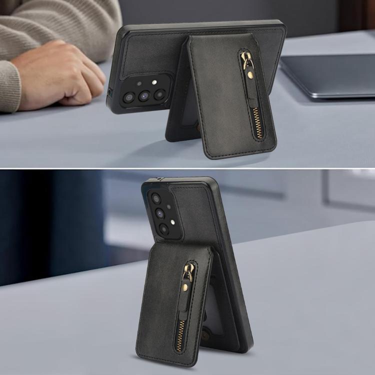 For Samsung Galaxy A53 5G Zipper Wallet Split MagSafe Leather Back Phone Case