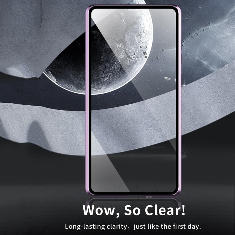 For Samsung Galaxy S25+ 5G HD Full Cover Magnetic Metal Tempered Glass Phone Case