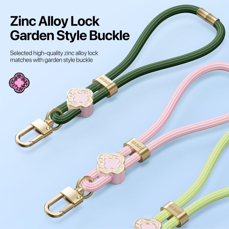 DUX DUCIS Garden Series Begonia Pattern Adjustable Short Phone Lanyard