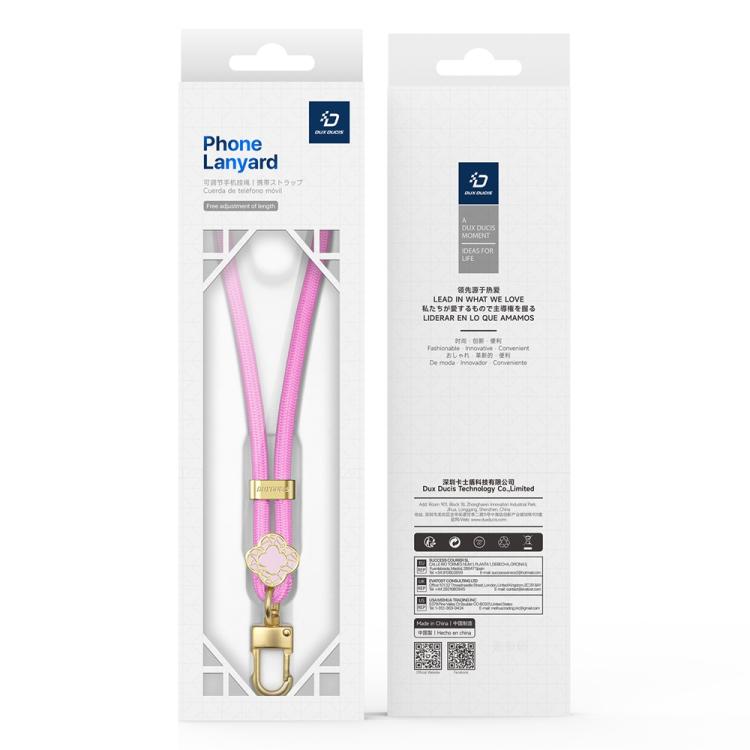 DUX DUCIS Garden Series Begonia Pattern Adjustable Short Phone Lanyard