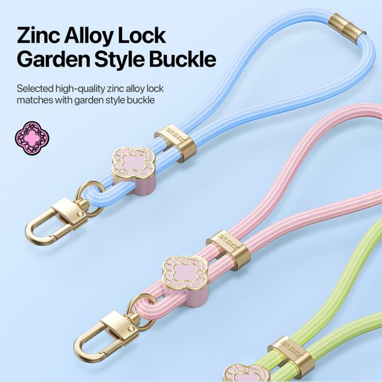 DUX DUCIS Garden Series Begonia Pattern Adjustable Short Phone Lanyard