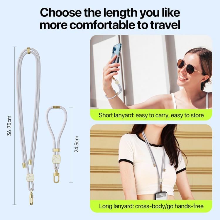 DUX DUCIS Garden Series Broken Ice Pattern Adjustable Short Phone Lanyard