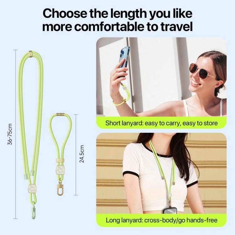 DUX DUCIS Garden Series Broken Ice Pattern Adjustable Short Phone Lanyard