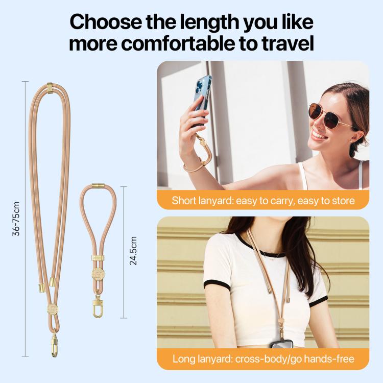 DUX DUCIS Garden Series Swastika Pattern Adjustable Short Phone Lanyard