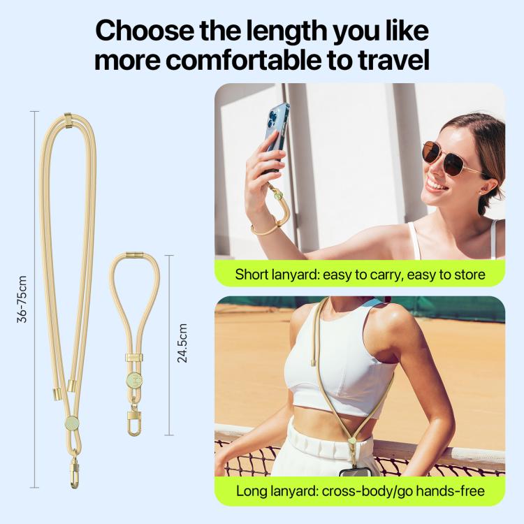 DUX DUCIS Garden Series Tile Pattern Adjustable Short Phone Lanyard