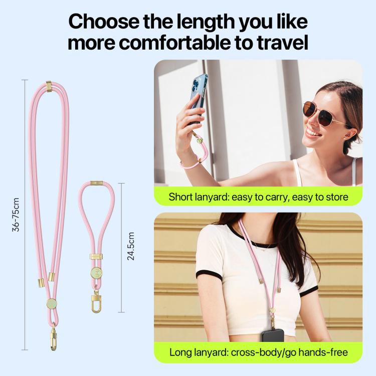 DUX DUCIS Garden Series Tile Pattern Adjustable Short Phone Lanyard
