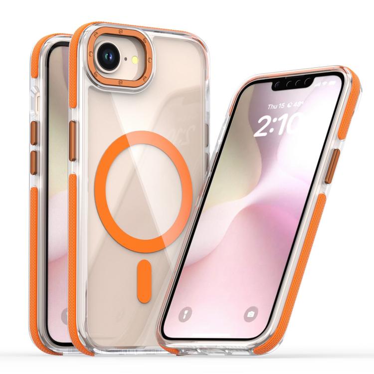 For iPhone 17e / 16e Dual-Color Clear Acrylic Hybrid TPU MagSafe Phone Case
