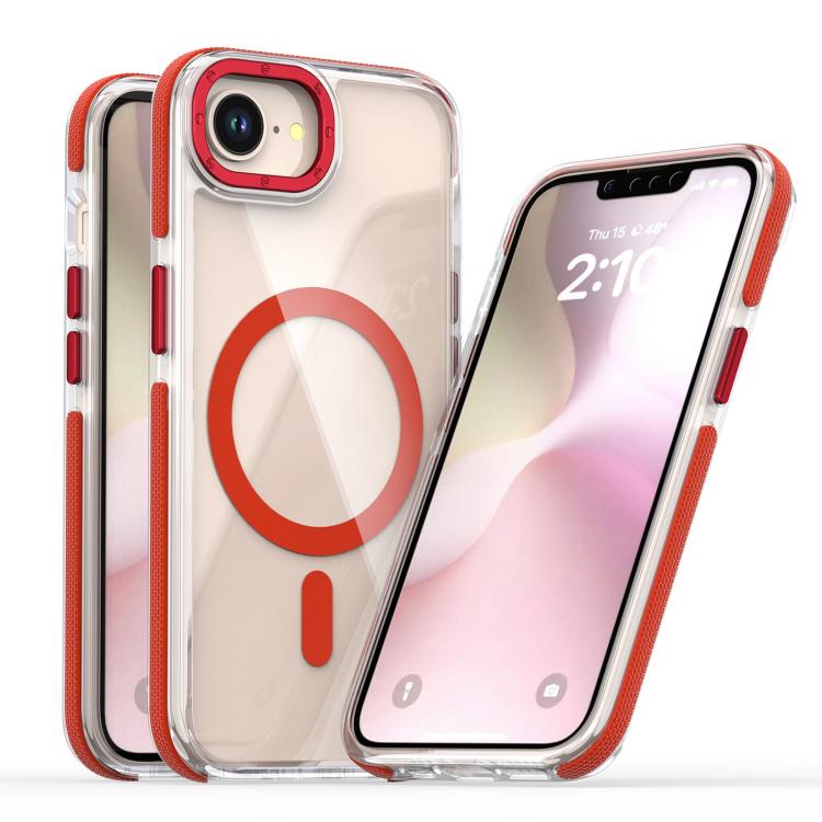 For iPhone 17e / 16e Dual-Color Clear Acrylic Hybrid TPU MagSafe Phone Case