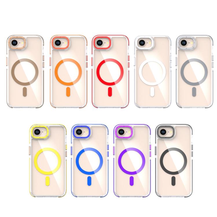 For iPhone 17e / 16e Dual-Color Clear Acrylic Hybrid TPU MagSafe Phone Case