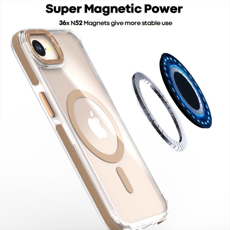 For iPhone 17e / 16e Dual-Color Clear Acrylic Hybrid TPU MagSafe Phone Case