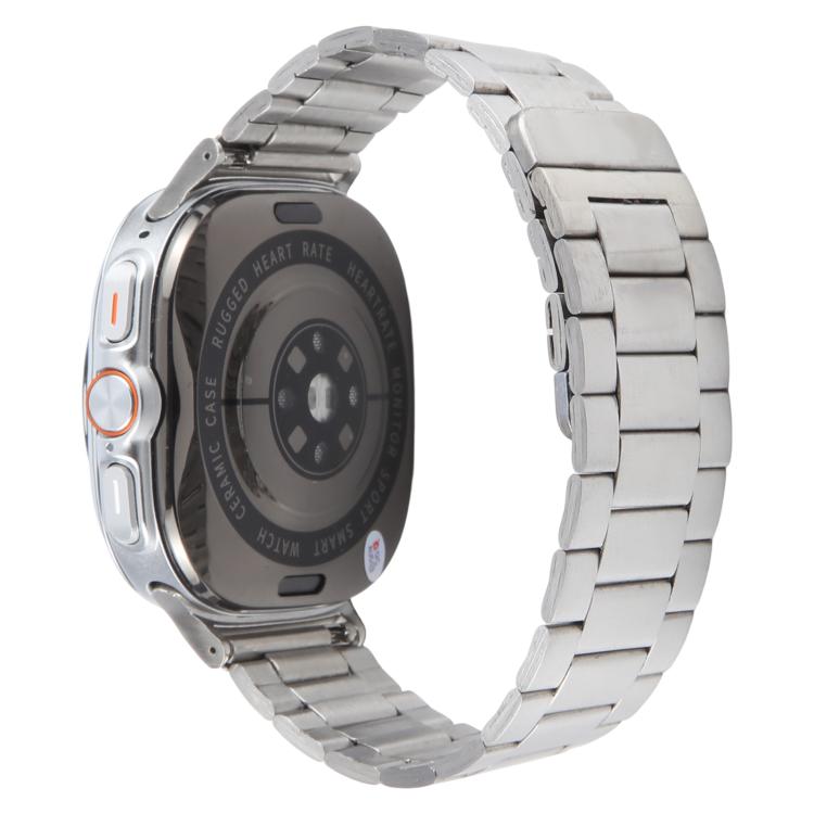 For Samsung Galaxy Watch Ultra 47mm / Ultra 2025 Three-beads Magnetic Steel Watch Band