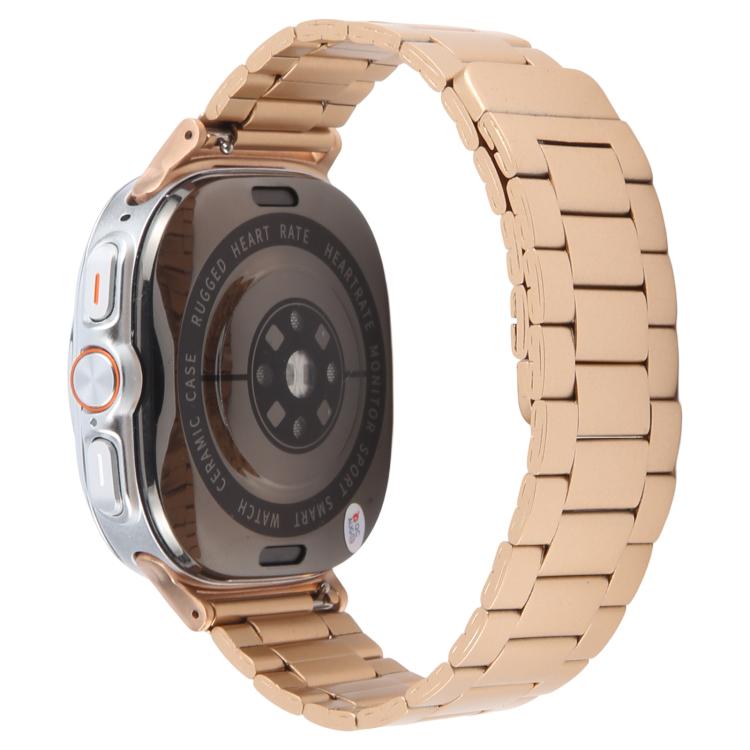 For Samsung Galaxy Watch Ultra 47mm / Ultra 2025 Three-beads Magnetic Steel Watch Band