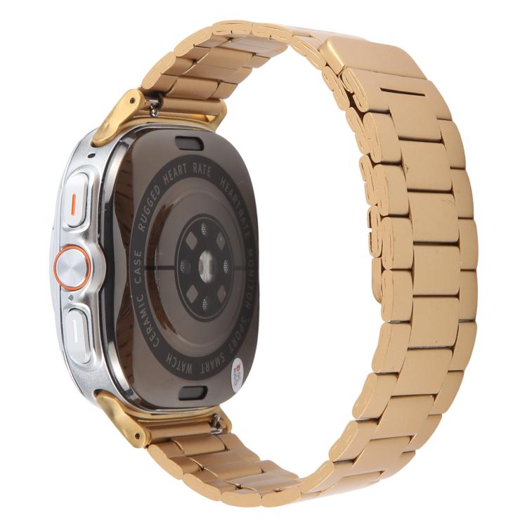 For Samsung Galaxy Watch Ultra 47mm / Ultra 2025 Three-beads Magnetic Steel Watch Band
