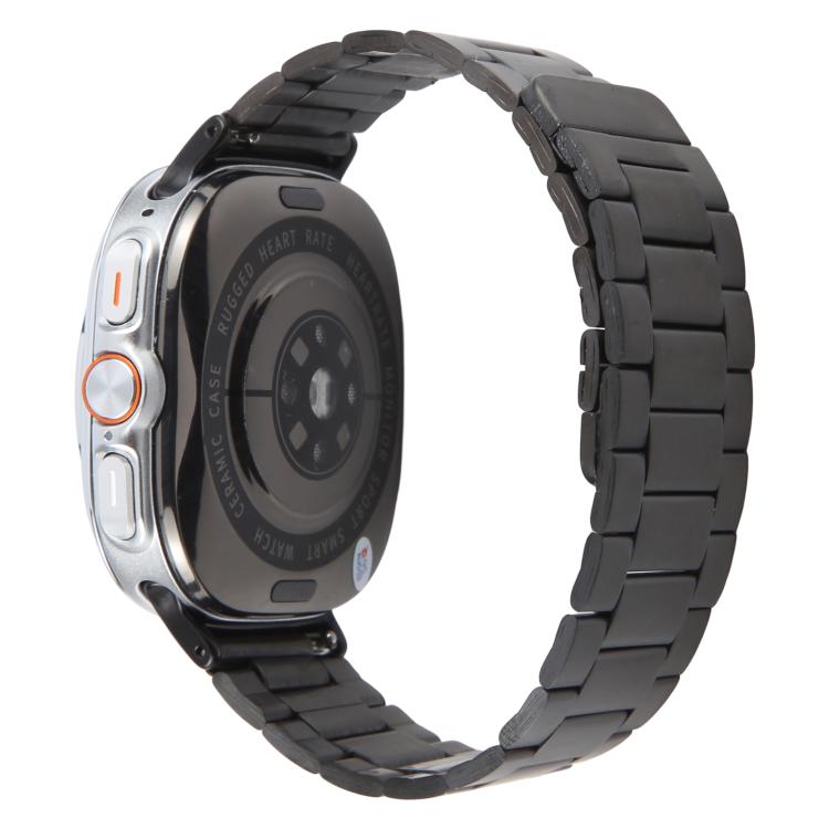 For Samsung Galaxy Watch Ultra 47mm / Ultra 2025 Three-beads Magnetic Steel Watch Band