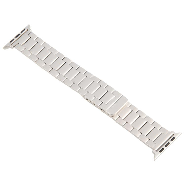 For Apple Watch 46mm / 49mm / 45mm / 44mm Three-beads Magnetic Steel Watch Band