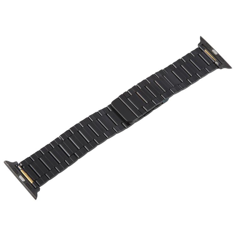 For Apple Watch 46mm / 49mm / 45mm / 44mm Three-beads Magnetic Steel Watch Band