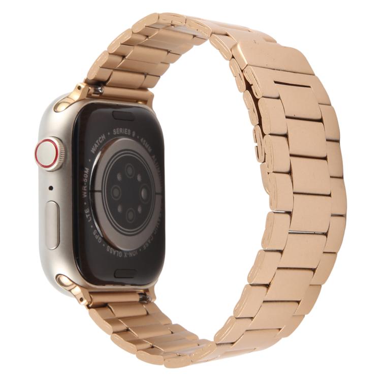 For Apple Watch 42mm / 41mm / 40mm / 38mm Three-beads Magnetic Steel Watch Band