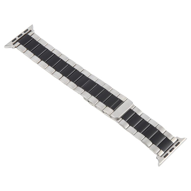 For Apple Watch 42mm / 41mm / 40mm / 38mm Three-beads Magnetic Steel Watch Band