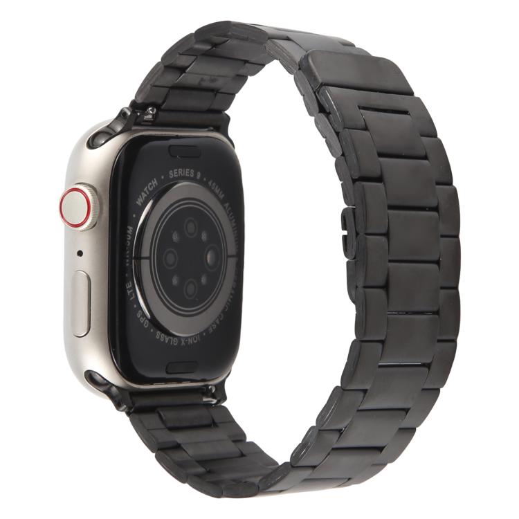 For Apple Watch 42mm / 41mm / 40mm / 38mm Three-beads Magnetic Steel Watch Band