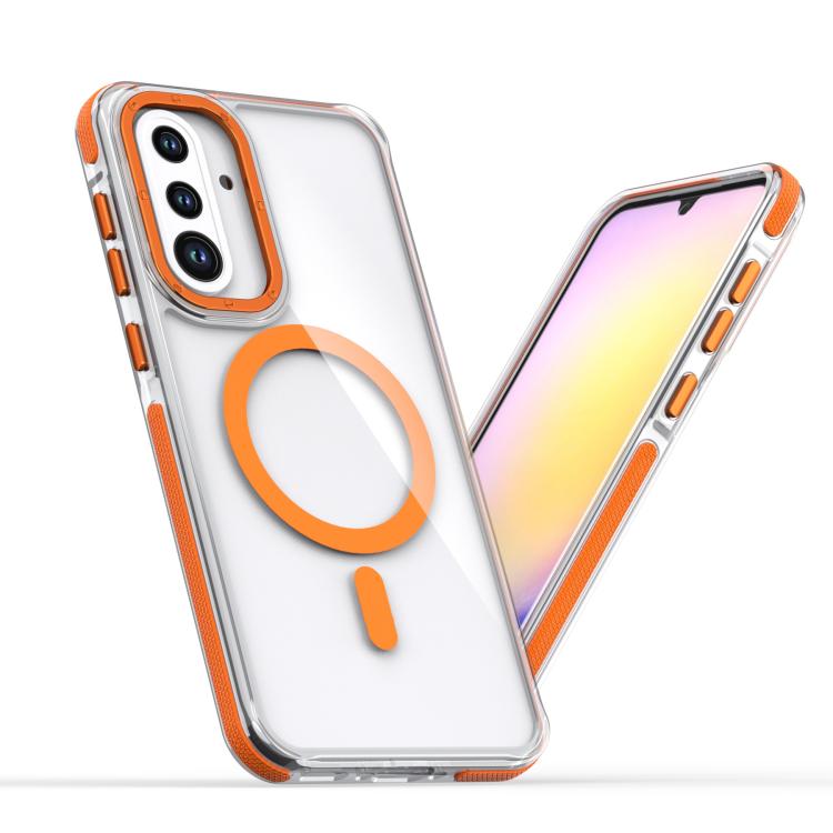 For Samsung Galaxy A36 5G Dual-Color Clear Acrylic Hybrid TPU MagSafe Phone Case