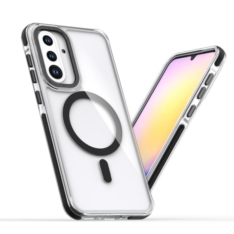 For Samsung Galaxy A36 5G Dual-Color Clear Acrylic Hybrid TPU MagSafe Phone Case