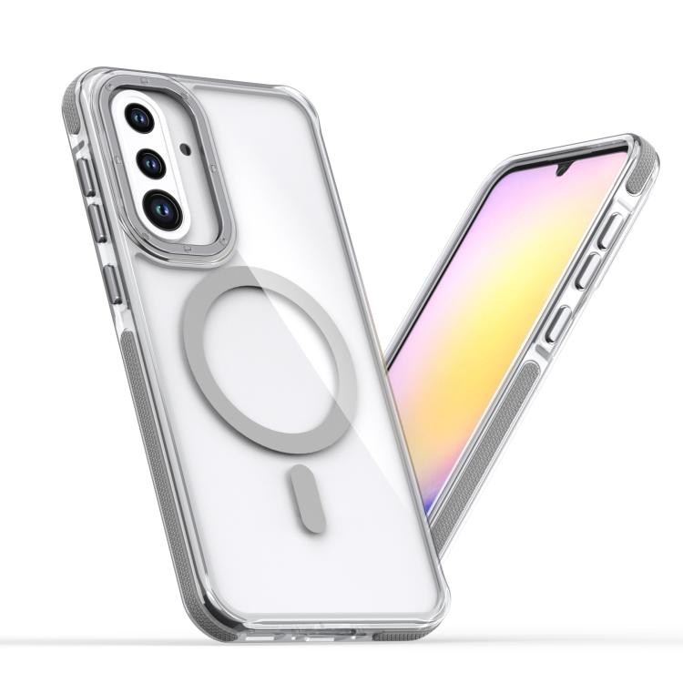 For Samsung Galaxy A36 5G Dual-Color Clear Acrylic Hybrid TPU MagSafe Phone Case