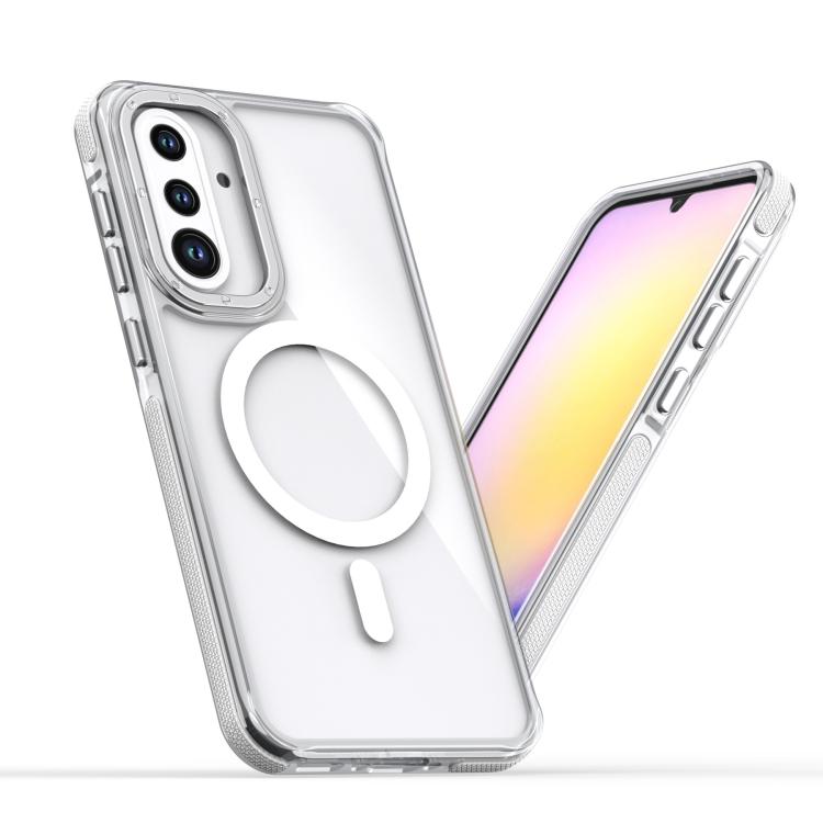 For Samsung Galaxy A36 5G Dual-Color Clear Acrylic Hybrid TPU MagSafe Phone Case