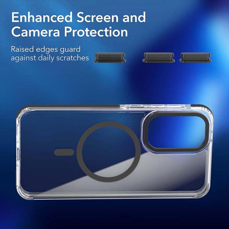 For Samsung Galaxy A56 5G Dual-Color Clear Acrylic Hybrid TPU MagSafe Phone Case