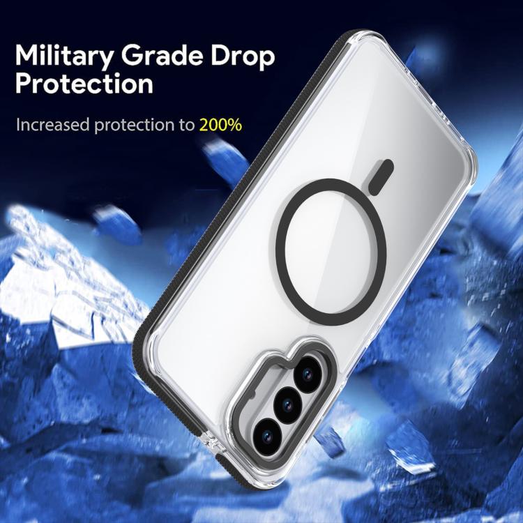For Samsung Galaxy A26 5G Dual-Color Clear Acrylic Hybrid TPU MagSafe Phone Case