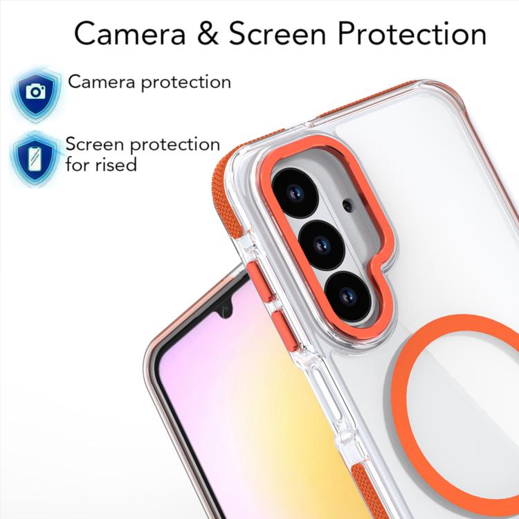 For Samsung Galaxy A26 5G Dual-Color Clear Acrylic Hybrid TPU MagSafe Phone Case
