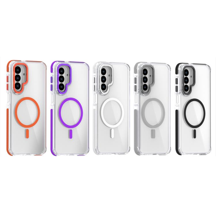 For Samsung Galaxy A26 5G Dual-Color Clear Acrylic Hybrid TPU MagSafe Phone Case