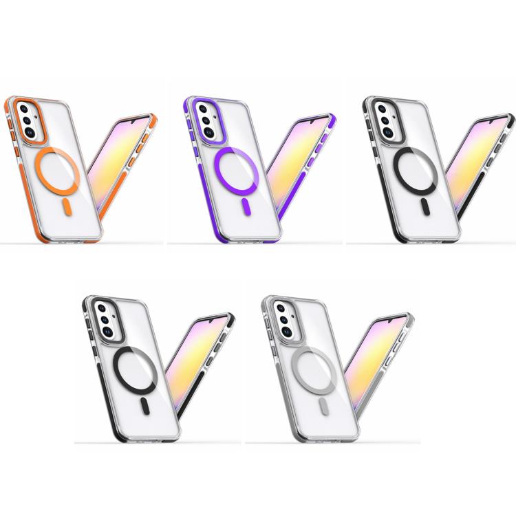 For Samsung Galaxy A36 5G Dual-Color Clear Acrylic Hybrid TPU MagSafe Phone Case