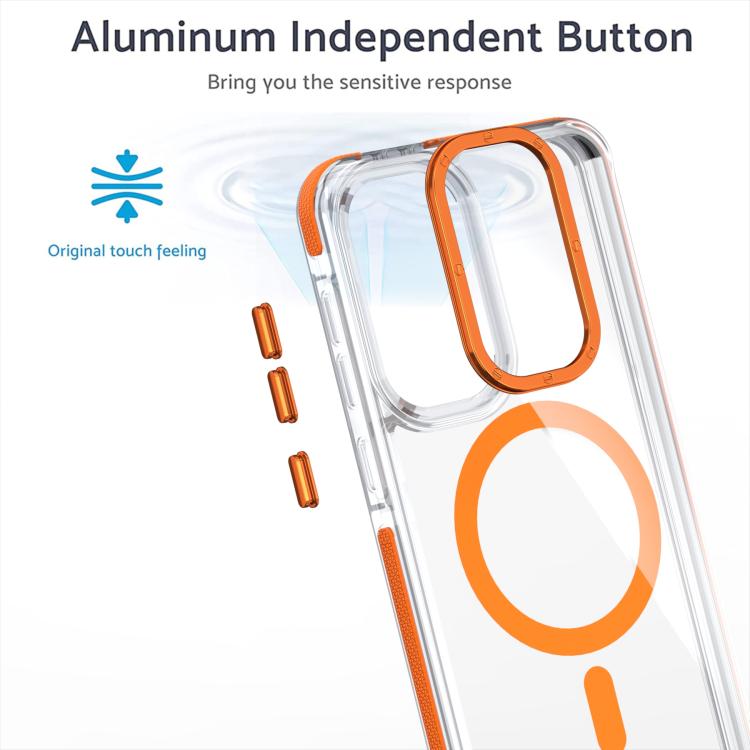 For Samsung Galaxy A36 5G Dual-Color Clear Acrylic Hybrid TPU MagSafe Phone Case