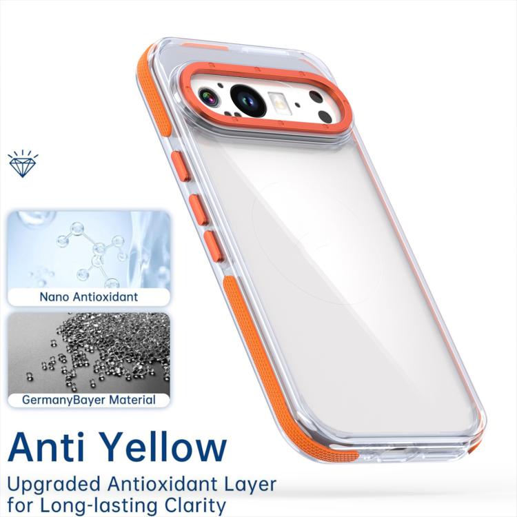 For Google Pixel 9 Pro XL Dual-Color Clear Acrylic Hybrid TPU MagSafe Phone Case