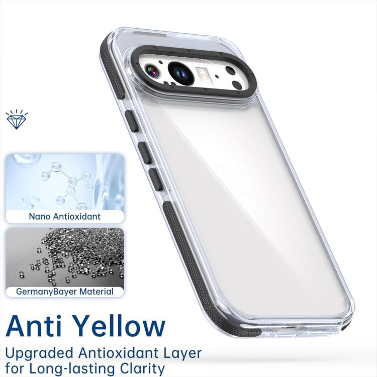 For Google Pixel 9 Pro XL Dual-Color Clear Acrylic Hybrid TPU MagSafe Phone Case