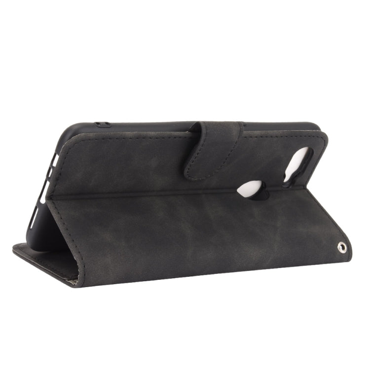 For OPPO A7(AX7) / A5s / AX5s / A12 Solid Color Skin Feel Magnetic Buckle Horizontal Flip Calf Texture PU Leather Case with Holder & Card Slots & Wallet