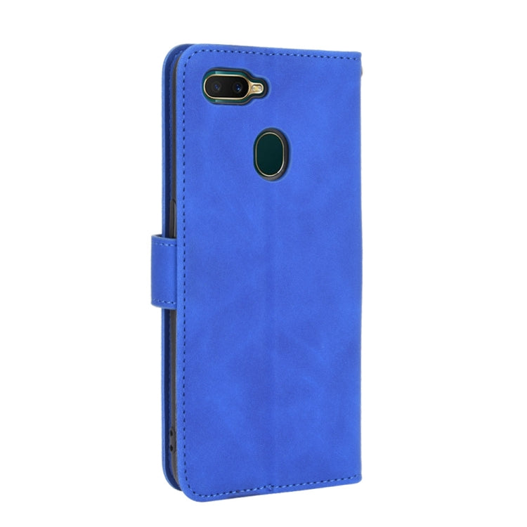 For OPPO A7(AX7) / A5s / AX5s / A12 Solid Color Skin Feel Magnetic Buckle Horizontal Flip Calf Texture PU Leather Case with Holder & Card Slots & Wallet