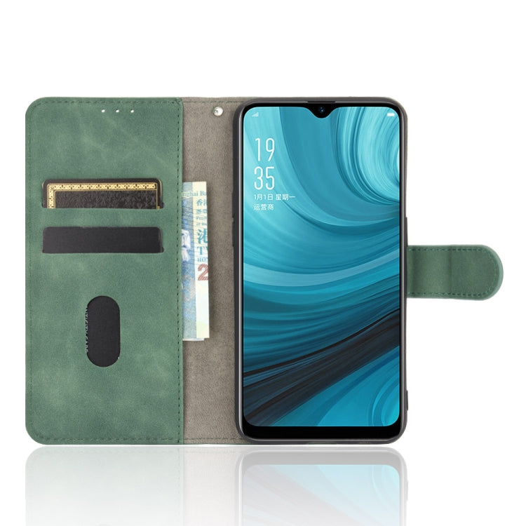 For OPPO A7(AX7) / A5s / AX5s / A12 Solid Color Skin Feel Magnetic Buckle Horizontal Flip Calf Texture PU Leather Case with Holder & Card Slots & Wallet