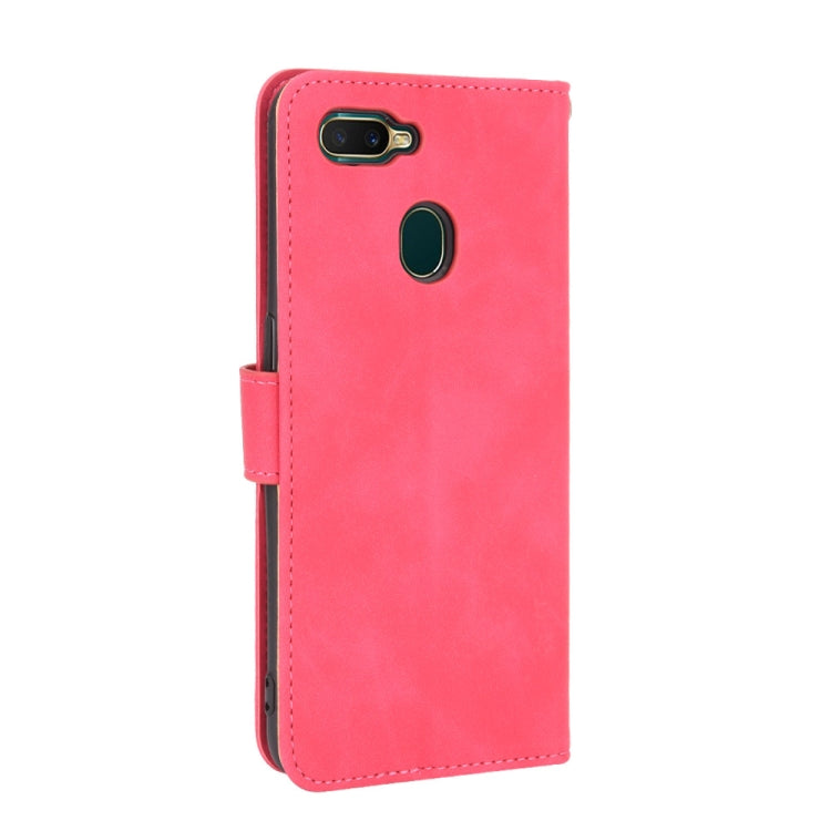 For OPPO A7(AX7) / A5s / AX5s / A12 Solid Color Skin Feel Magnetic Buckle Horizontal Flip Calf Texture PU Leather Case with Holder & Card Slots & Wallet