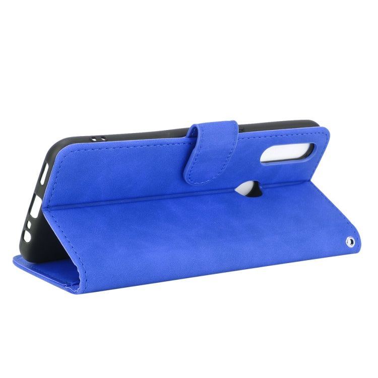 For OPPO A8 / A31 (2020) Solid Color Skin Feel Magnetic Buckle Horizontal Flip Calf Texture PU Leather Case with Holder & Card Slots & Wallet