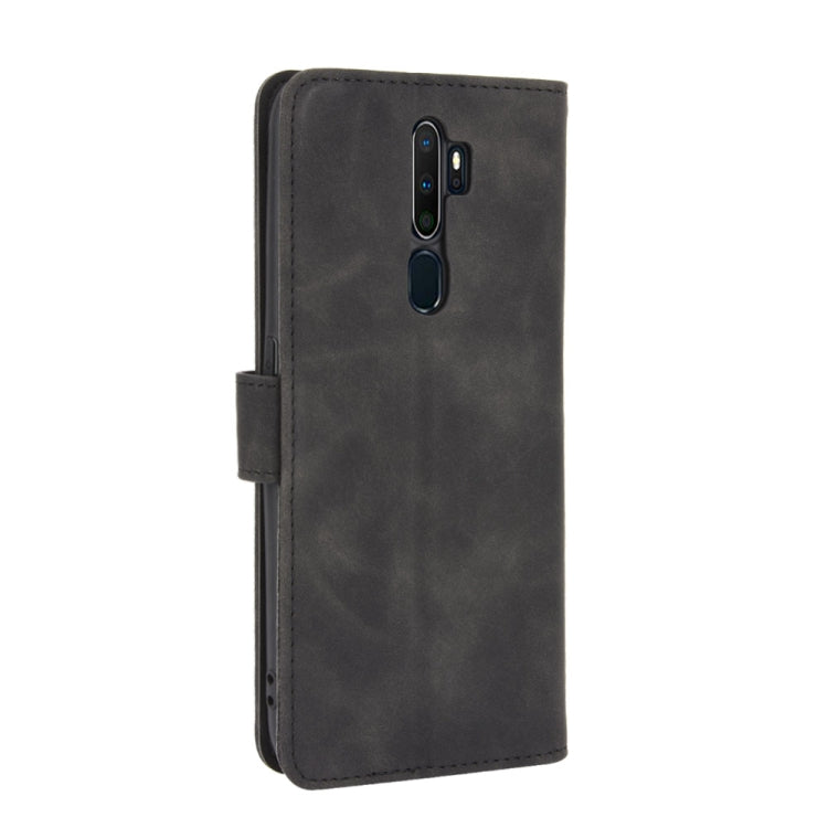 For OPPO A9 (2020) / A11 / A11X / A5 (2020) Solid Color Skin Feel Magnetic Buckle Horizontal Flip Calf Texture PU Leather Case with Holder & Card Slots & Wallet