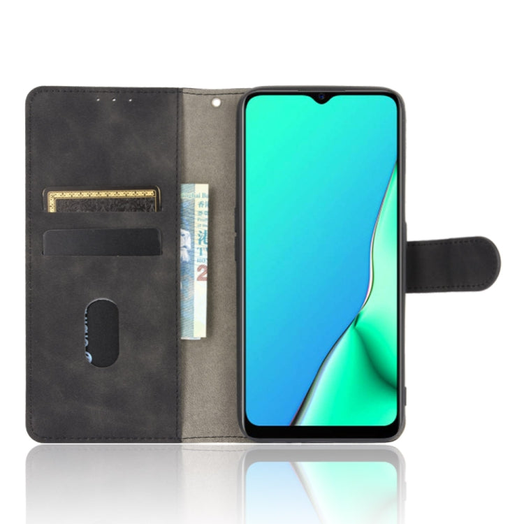 For OPPO A9 (2020) / A11 / A11X / A5 (2020) Solid Color Skin Feel Magnetic Buckle Horizontal Flip Calf Texture PU Leather Case with Holder & Card Slots & Wallet