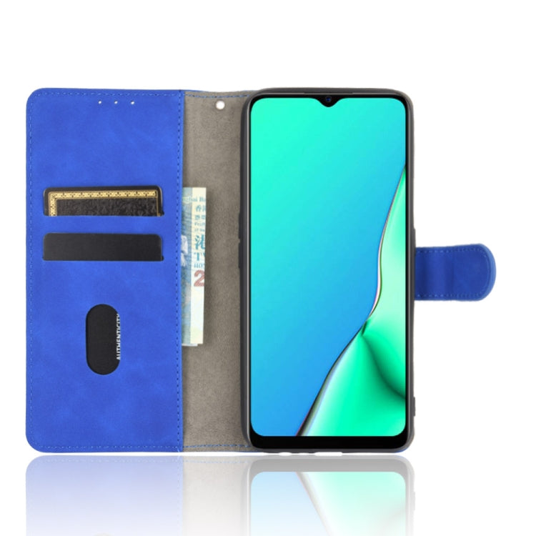 For OPPO A9 (2020) / A11 / A11X / A5 (2020) Solid Color Skin Feel Magnetic Buckle Horizontal Flip Calf Texture PU Leather Case with Holder & Card Slots & Wallet
