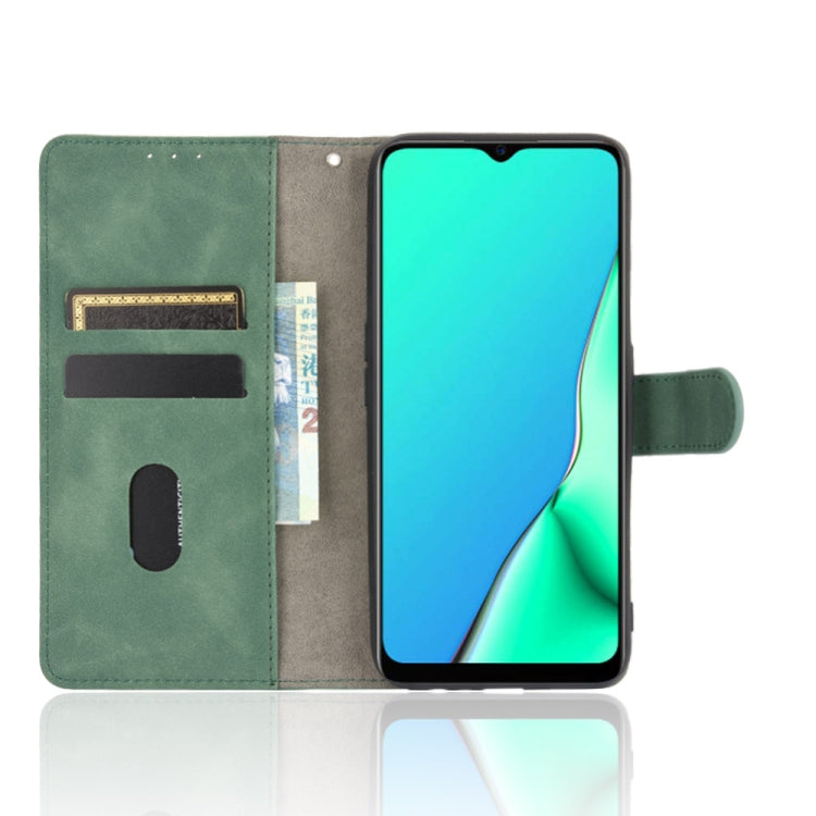 For OPPO A9 (2020) / A11 / A11X / A5 (2020) Solid Color Skin Feel Magnetic Buckle Horizontal Flip Calf Texture PU Leather Case with Holder & Card Slots & Wallet