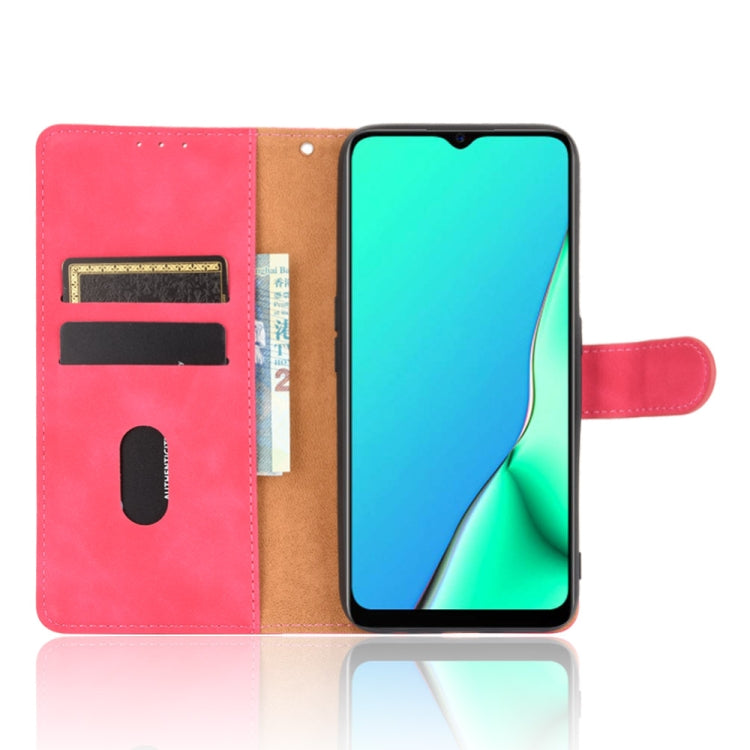 For OPPO A9 (2020) / A11 / A11X / A5 (2020) Solid Color Skin Feel Magnetic Buckle Horizontal Flip Calf Texture PU Leather Case with Holder & Card Slots & Wallet