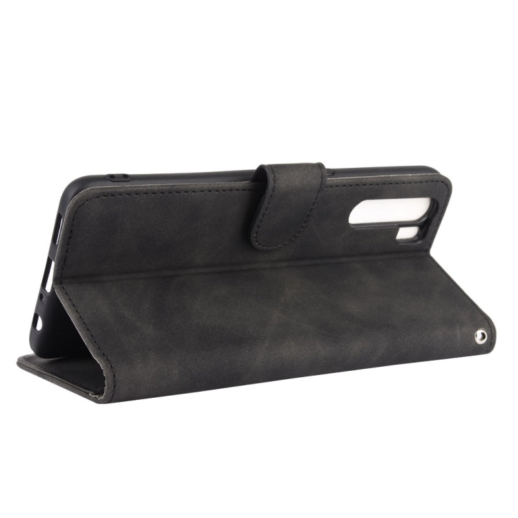 For OPPO A91 / F15 / Reno3(Southeast Asia Version) Solid Color Skin Feel Magnetic Buckle Horizontal Flip Calf Texture PU Leather Case with Holder & Card Slots & Wallet