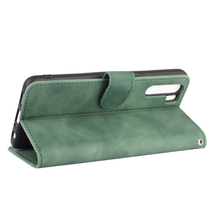 For OPPO A91 / F15 / Reno3(Southeast Asia Version) Solid Color Skin Feel Magnetic Buckle Horizontal Flip Calf Texture PU Leather Case with Holder & Card Slots & Wallet